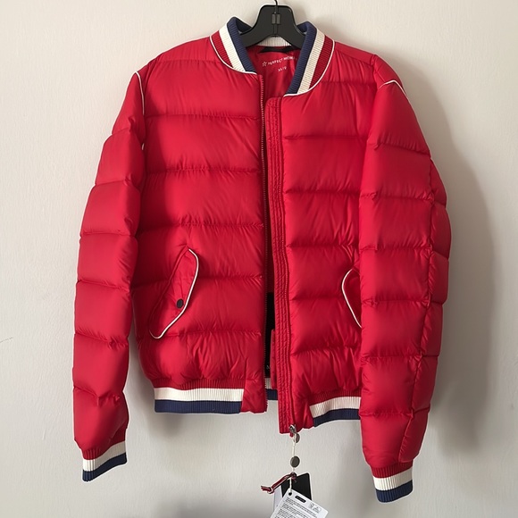 NWT ♥️ PERFECT MOMENT Rainbow Quilted Down Bomber Jacket - Picture 4 of 16